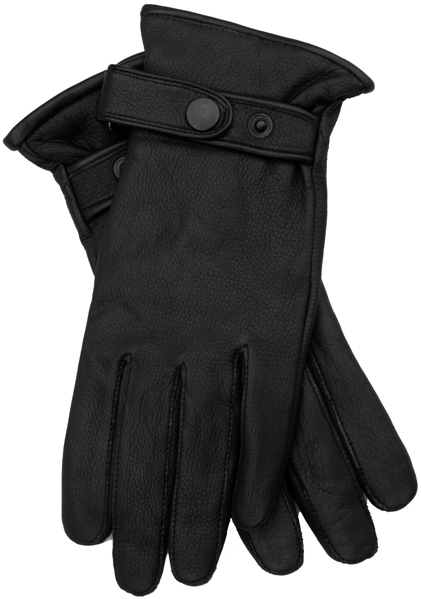 EEM Herren Lederhandschuhe, edles Hirschleder, weiches Futter aus Kaschmir und Wolle