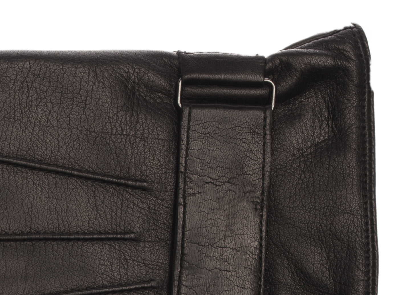 EEM Herren Lederhandschuhe, weiches italienisches Leder, Klettverschluss, Fleecefutter