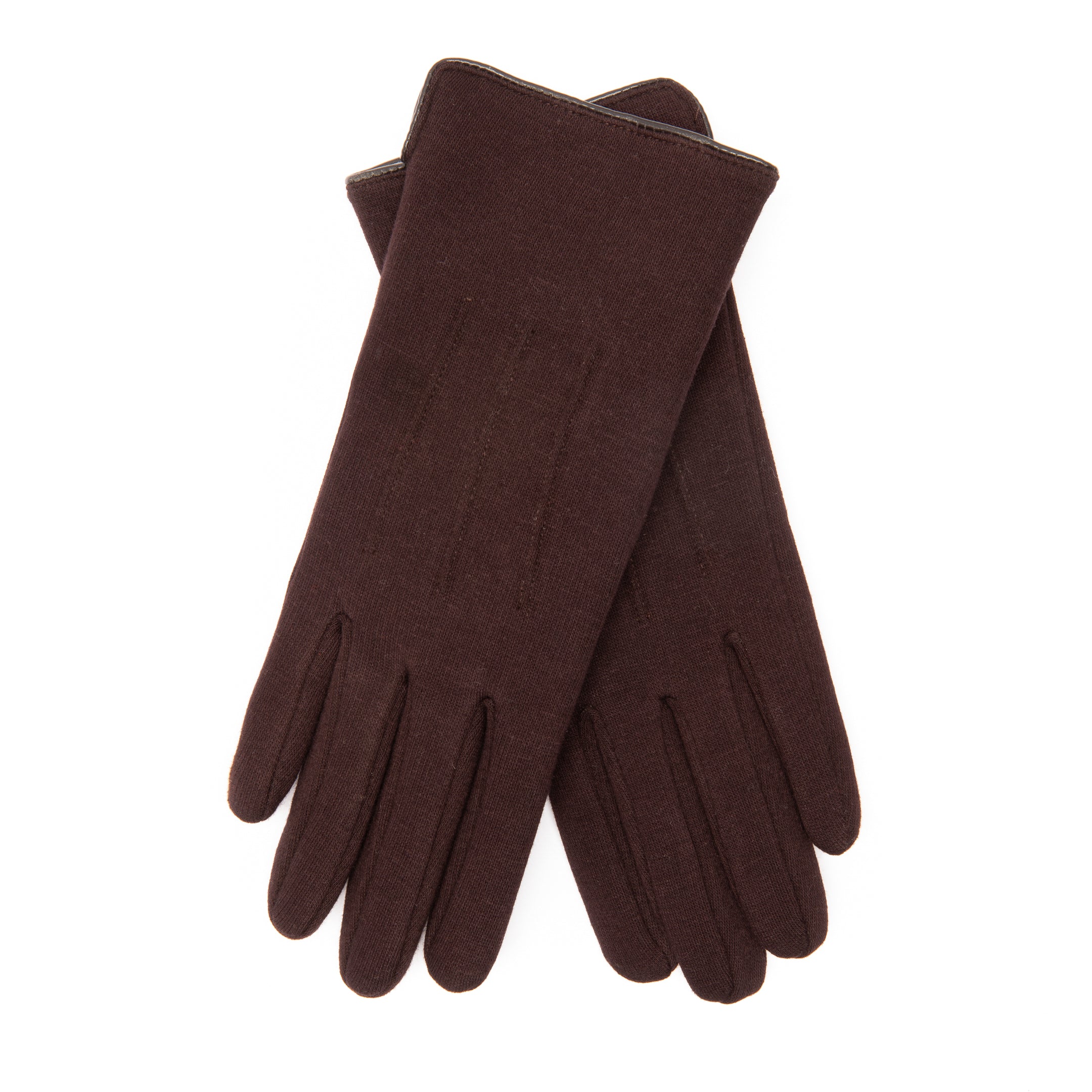 EEM Damenhandschuhe 100% vegan, weiche Baumwolle, Touchfunktion, kuscheliges Teddyfleece Futter