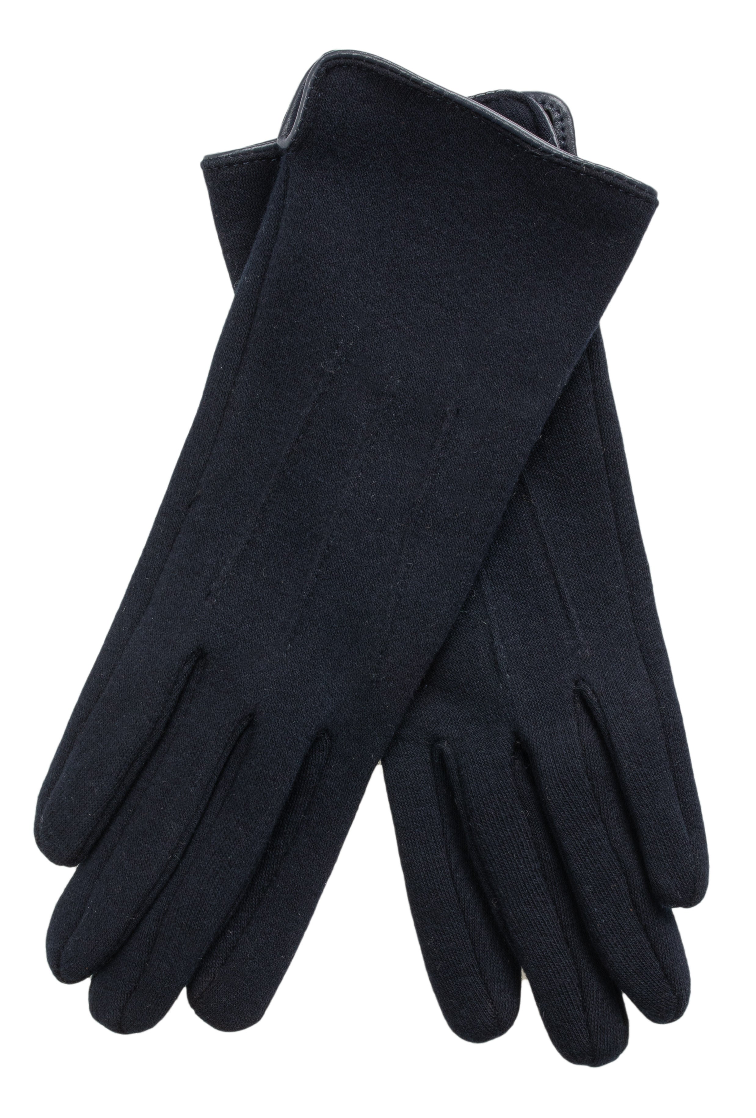 EEM Damenhandschuhe 100% vegan, weiche Baumwolle, Touchfunktion, kuscheliges Teddyfleece Futter