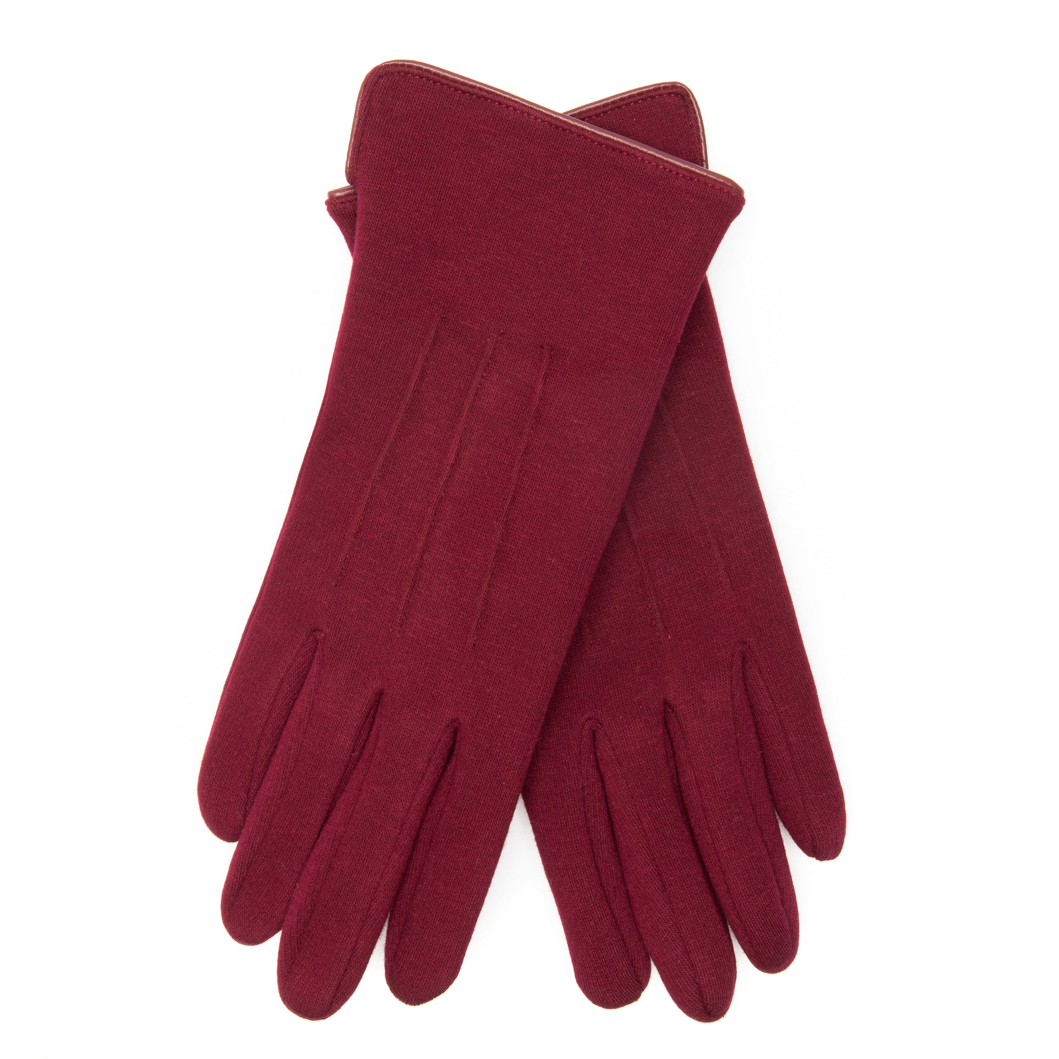 EEM Damenhandschuhe 100% vegan, weiche Baumwolle, Touchfunktion, kuscheliges Teddyfleece Futter