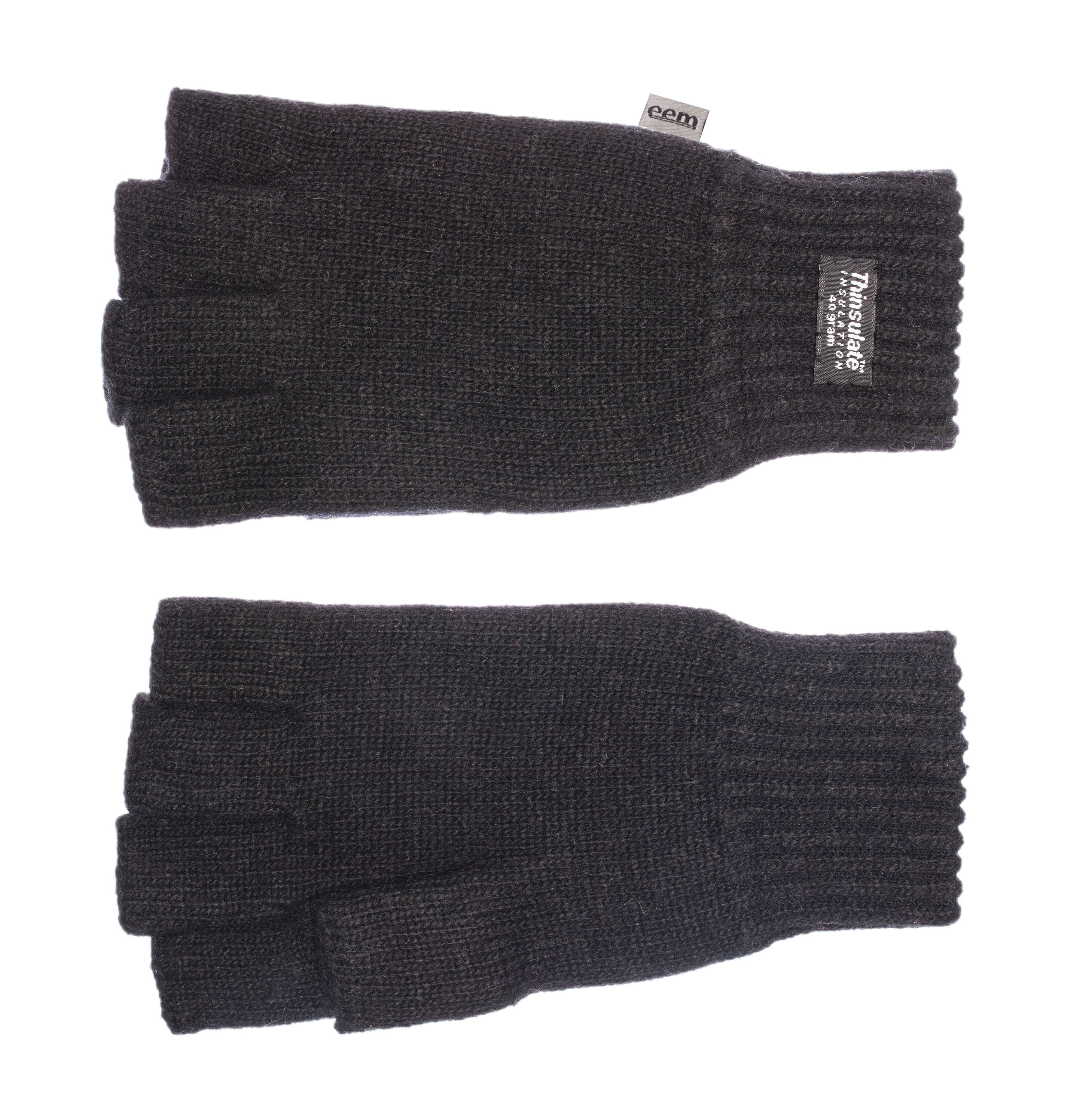 EEM Damen Halbfingerhandschuhe, weiche Wolle, Thinsulate Thermofutter, Halbfinger