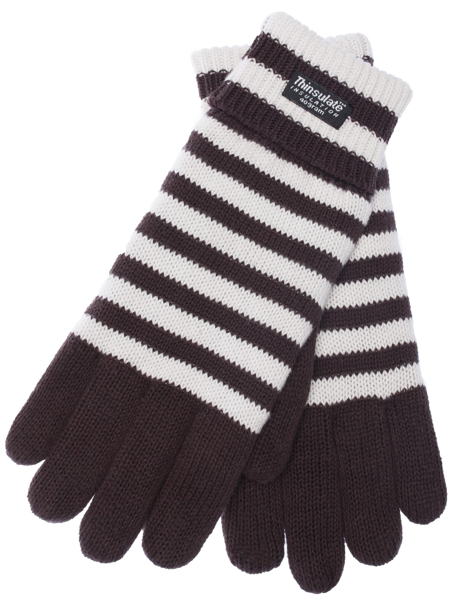 EEM Herren Strick Handschuhe FAN mit Thinsulate Thermofutter, Strickmaterial aus 100% Baumwolle, Fußball