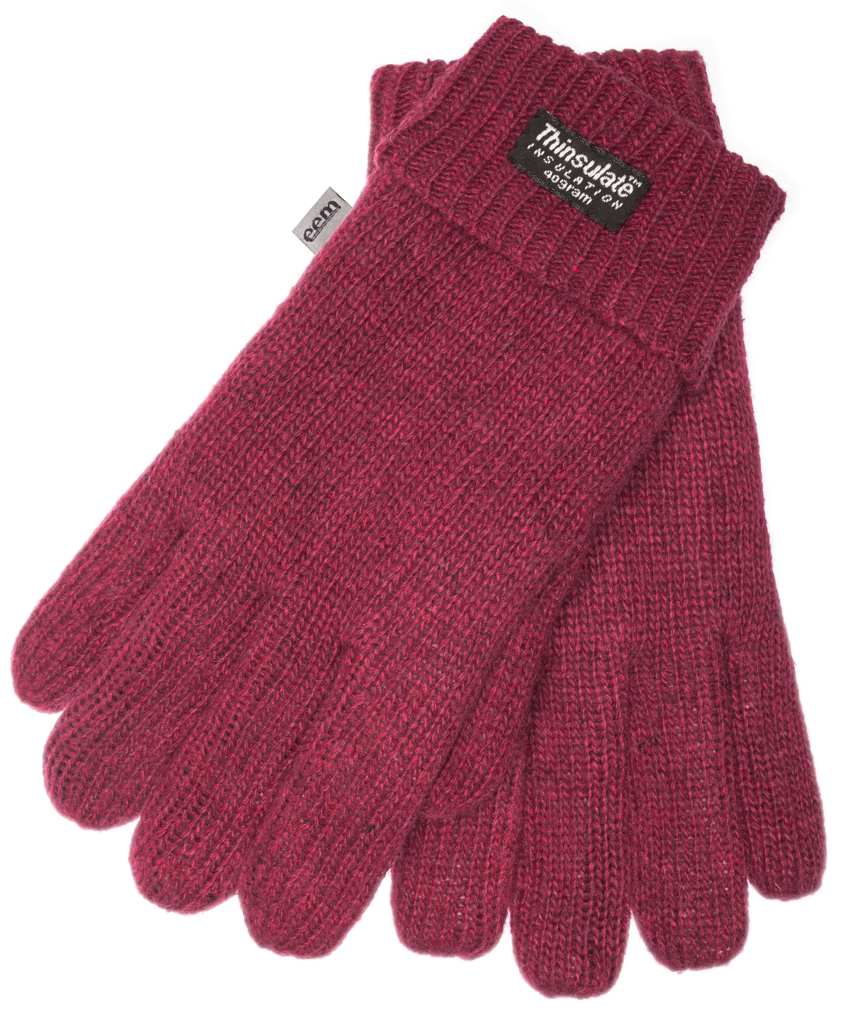 EEM Herren Strickhandschuhe, weiche Wolle, Thinsulate Thermofutter