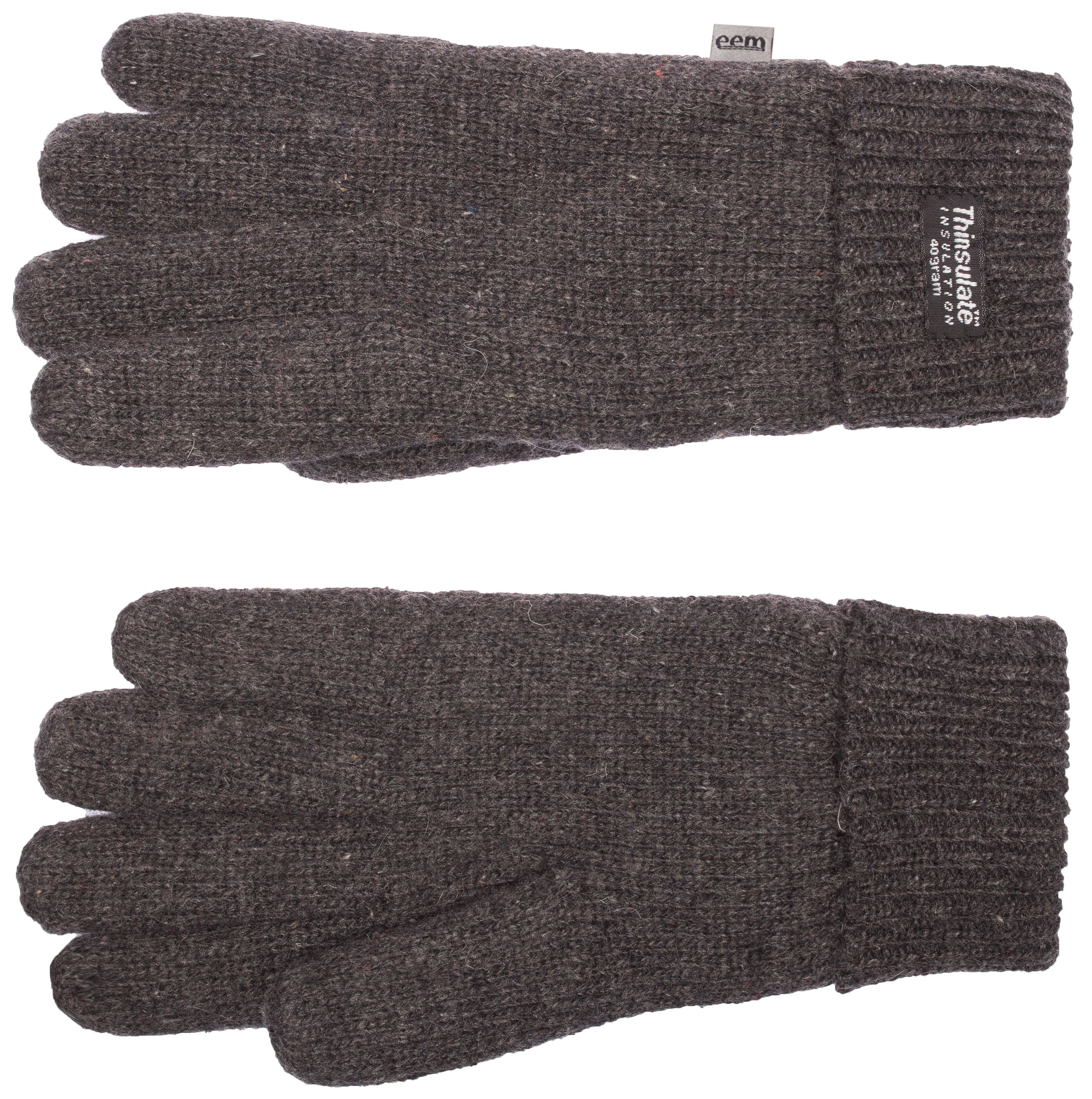 EEM Herren Strickhandschuhe, weiche Wolle, Thinsulate Thermofutter