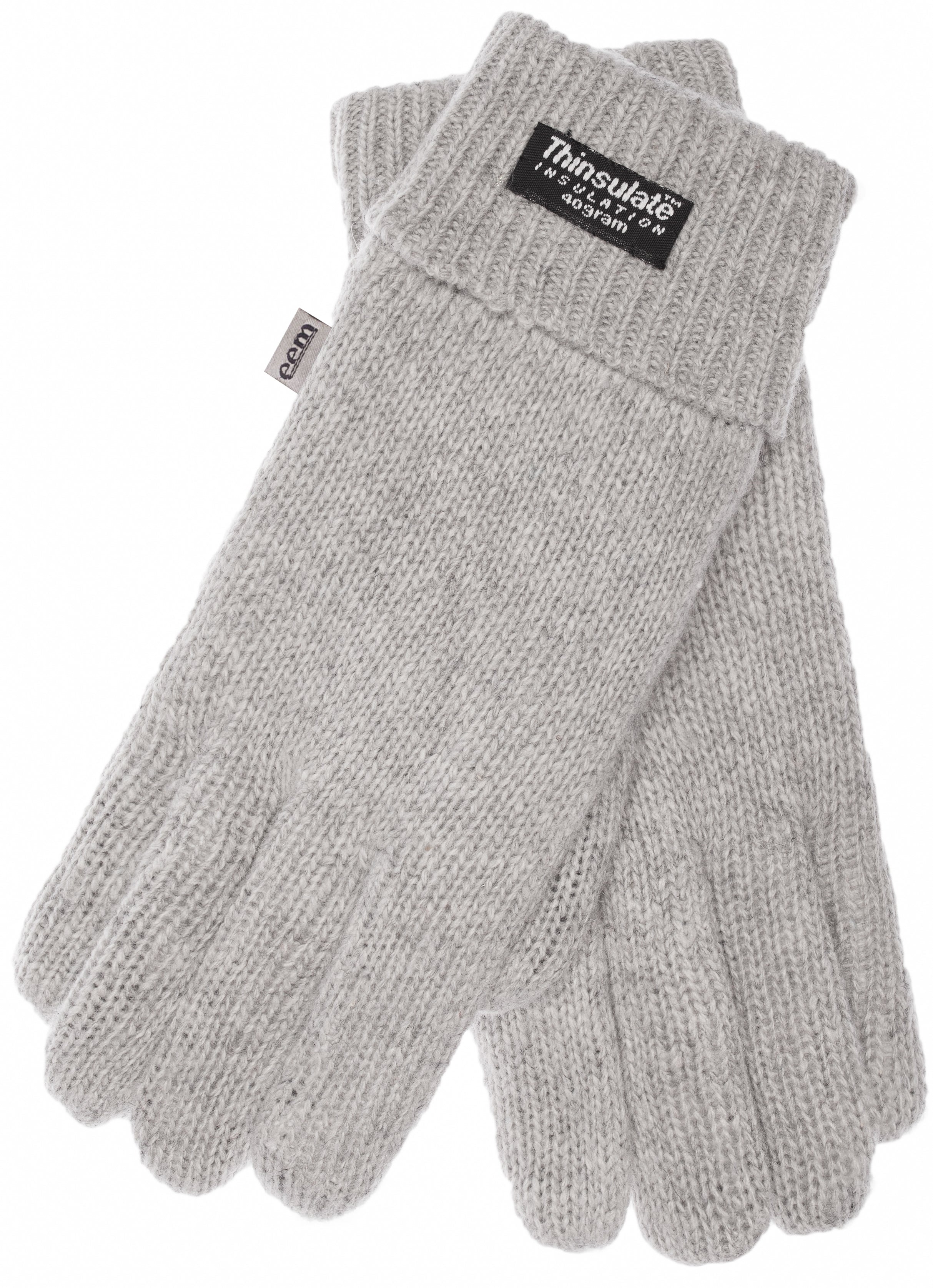EEM Herren Strickhandschuhe, weiche Wolle, Thinsulate Thermofutter