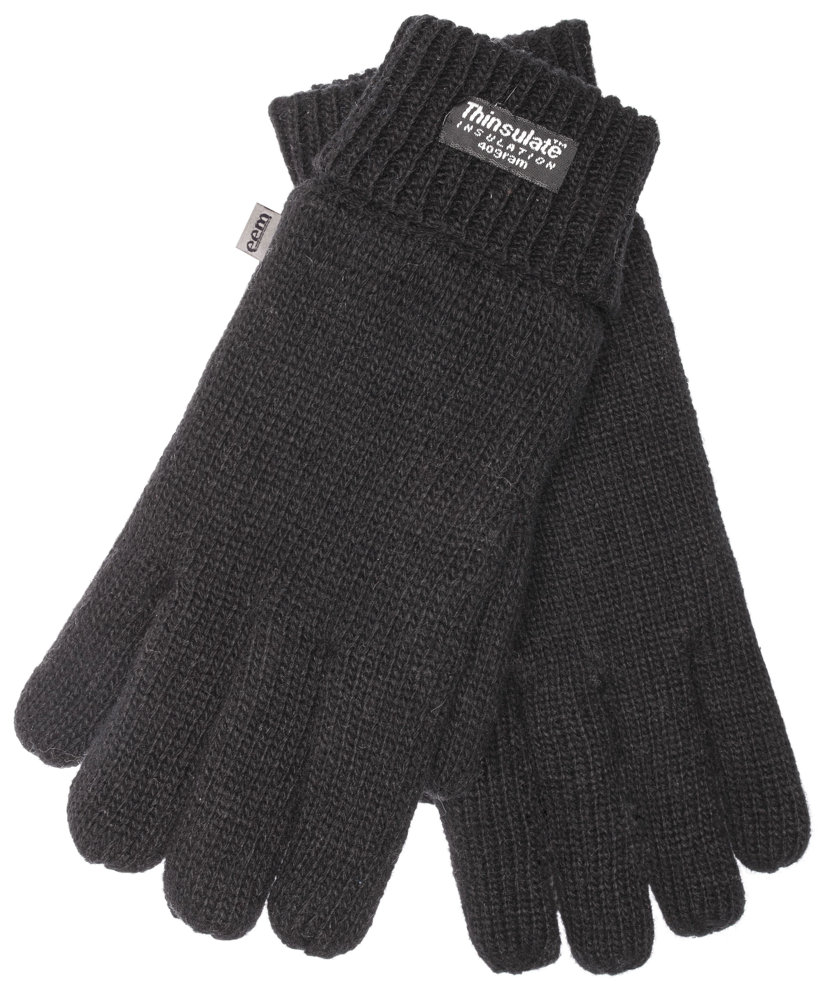 EEM Herren Strickhandschuhe, weiche Wolle, Thinsulate Thermofutter