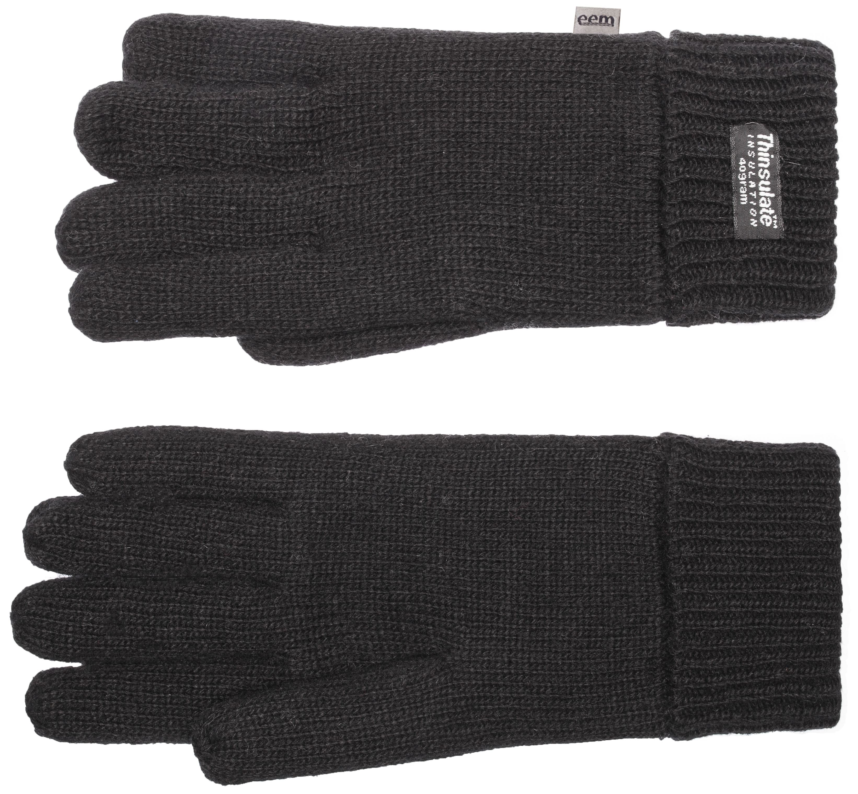 EEM Herren Strickhandschuhe, weiche Wolle, Thinsulate Thermofutter
