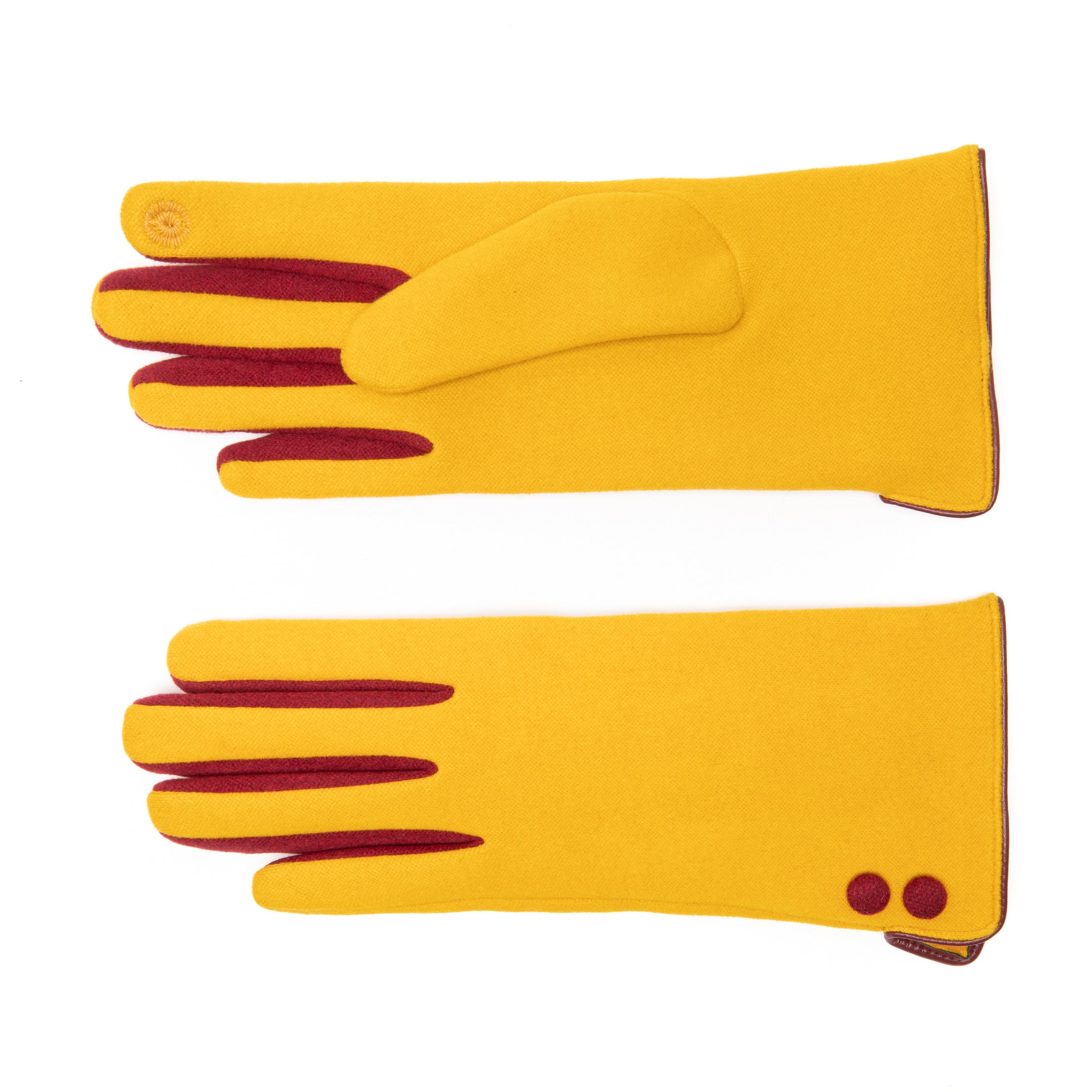 EEM Damenhandschuhe 100% vegan, weiches elastisches Jerseymaterial, Touchfunktion, kuscheliges Futter aus Teddyfleece