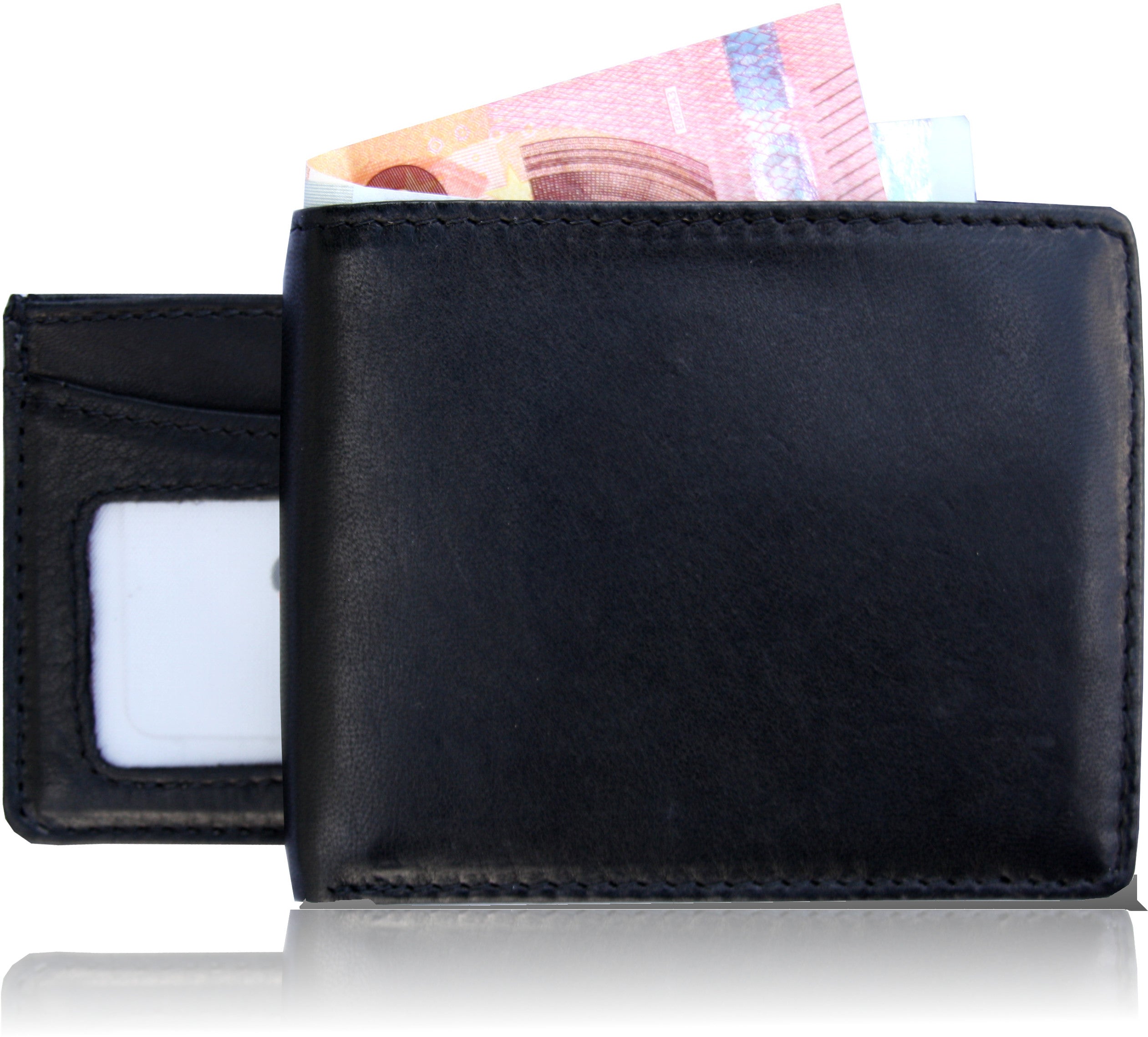 EEM Lederportemonnaie mit integriertem Kartenhalter