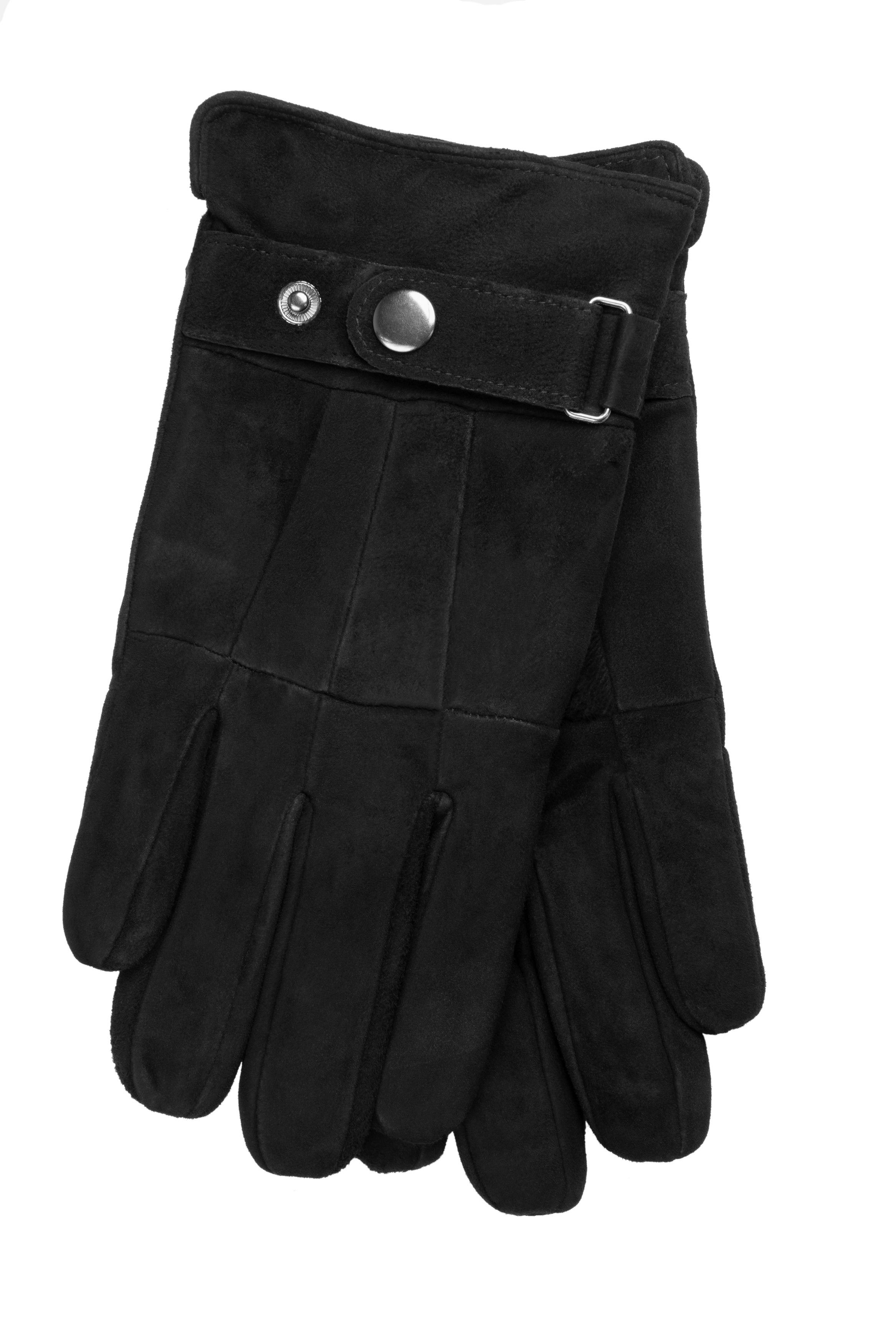EEM Herren Lederhandschuhe, weiches Veloursleder, Thinsulate Thermofutter, nachhaltig produziert