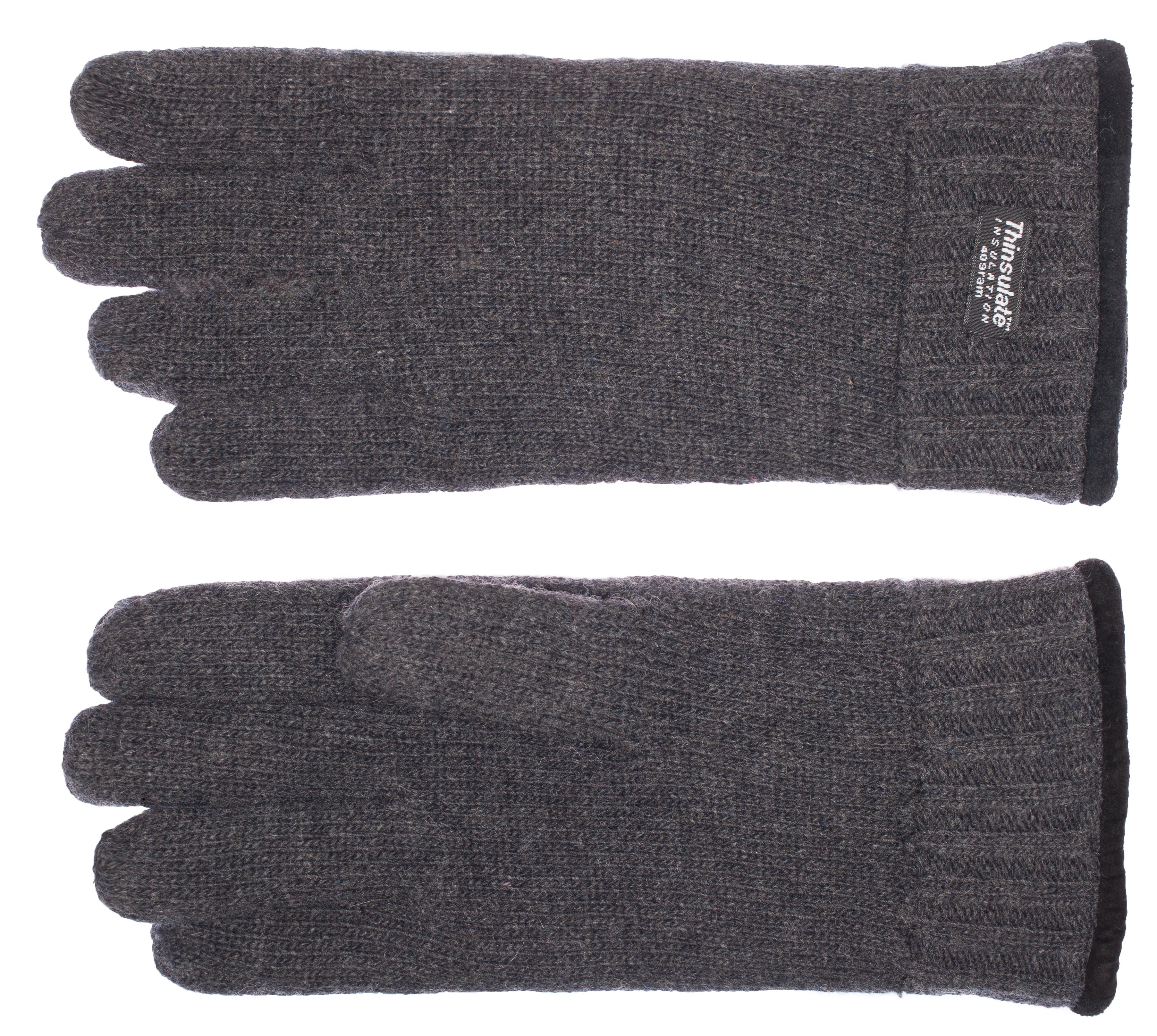 EEM Herren Strickhandschuhe, weiche Wolle oder Baumwolle je nach Farbe, Thinsulate Thermofutter, Saum mit Paspelierung