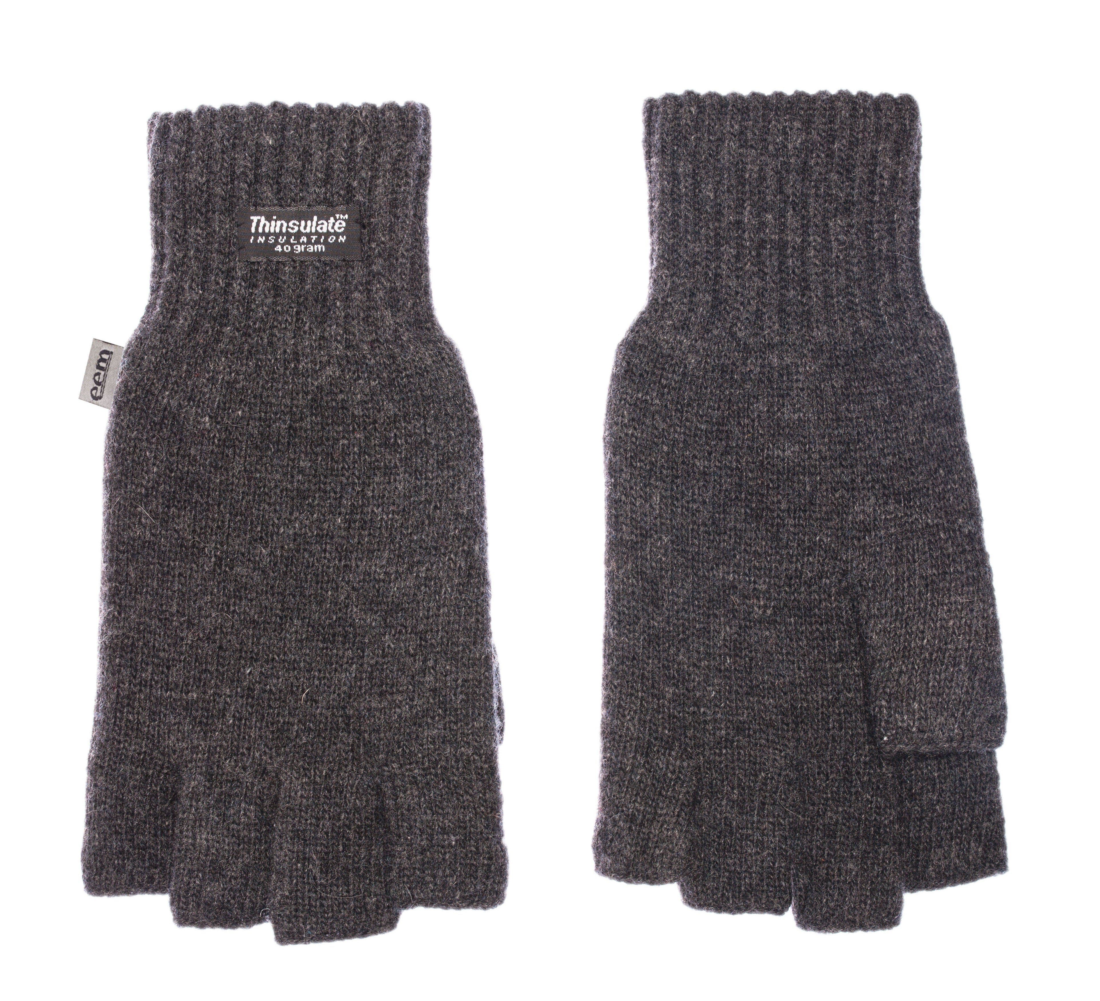 EEM Damen Halbfingerhandschuhe, weiche Wolle, Thinsulate Thermofutter, Halbfinger