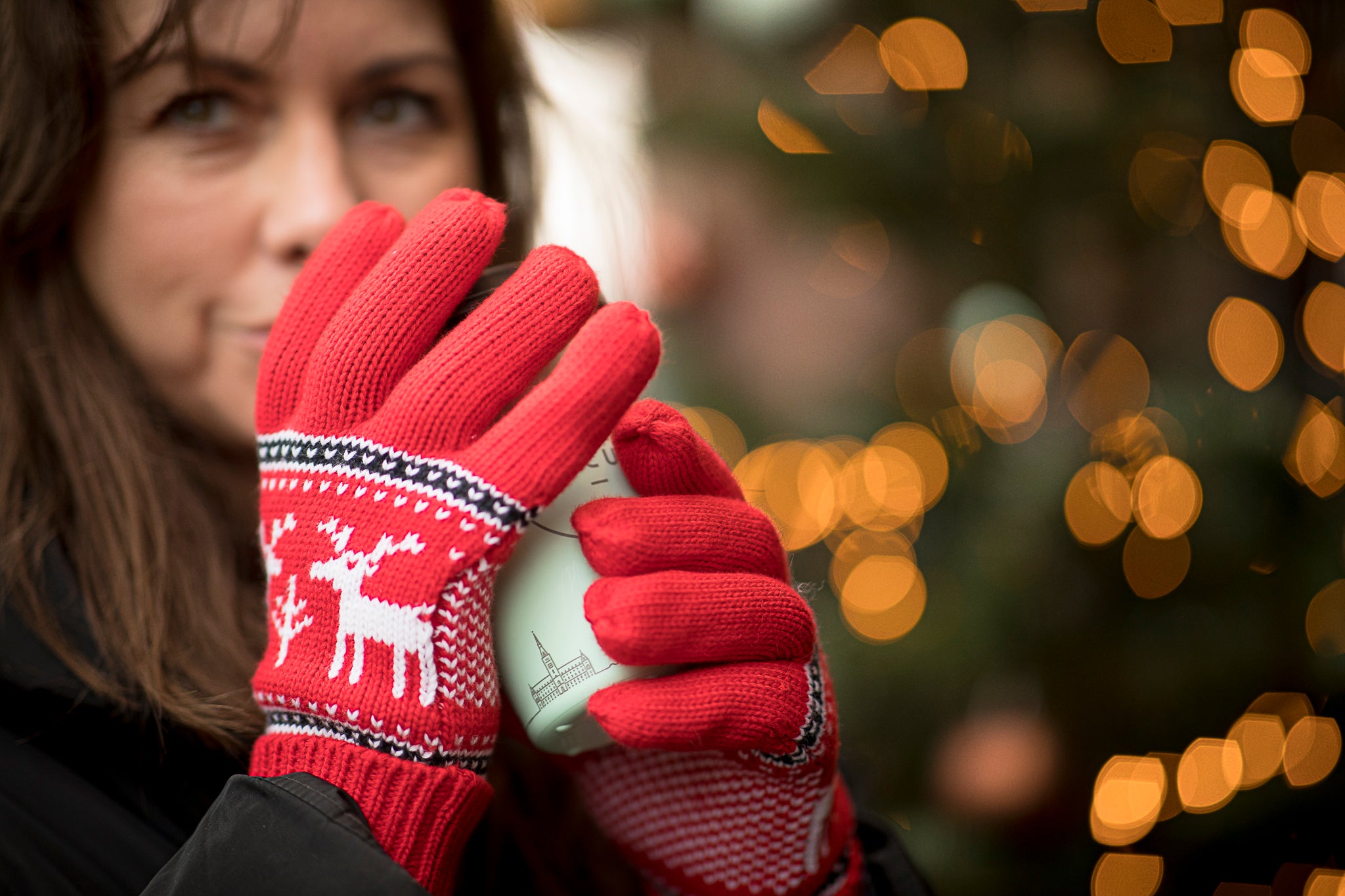 handschuhe weihnachtsmotiv EEM Damen Strickhandschuhe, weiche Baumwolle, Weihnachtsmotiv, Thinsul – EEM Fashion