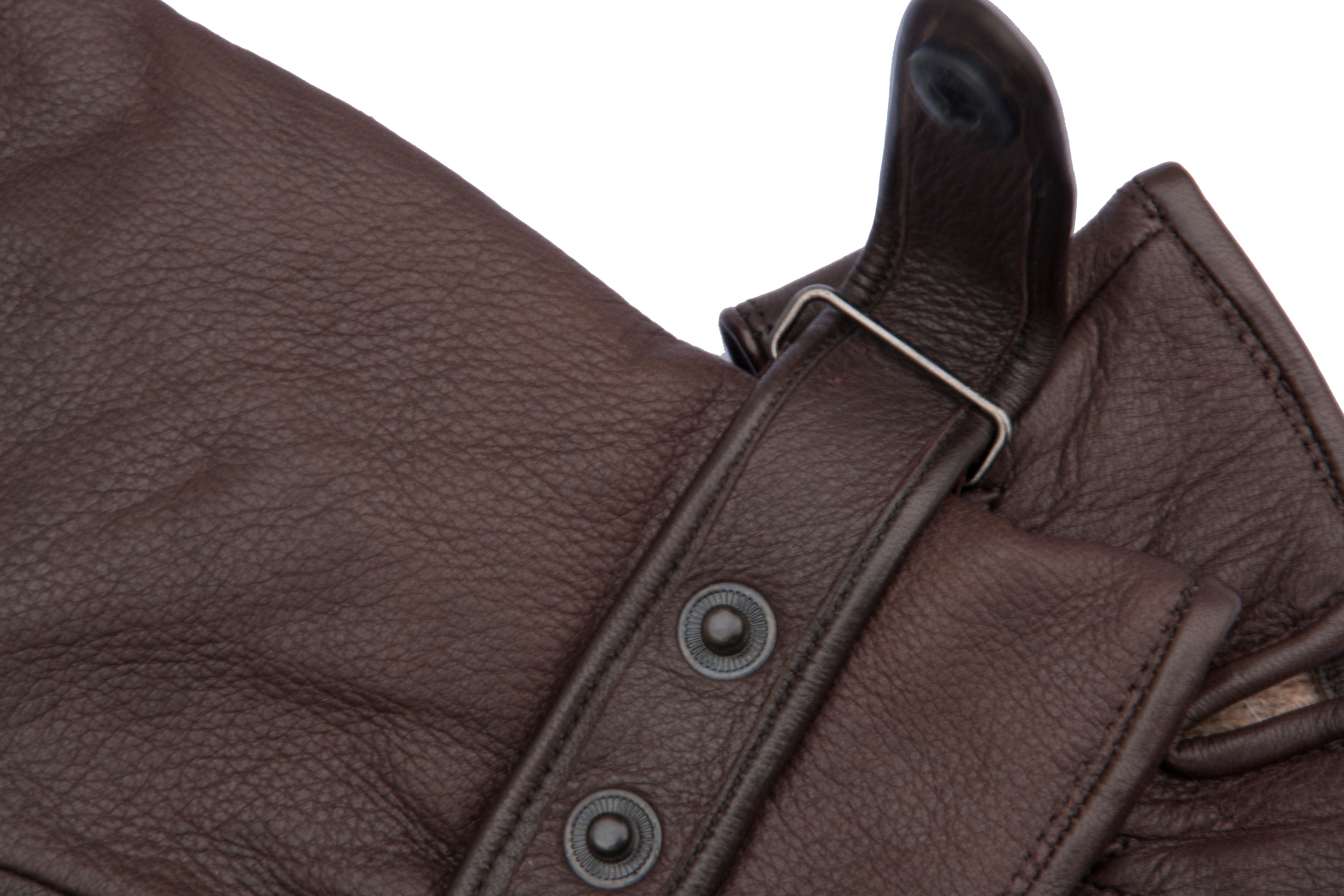 EEM Herren Lederhandschuhe, edles Hirschleder, weiches Futter aus Kaschmir und Wolle