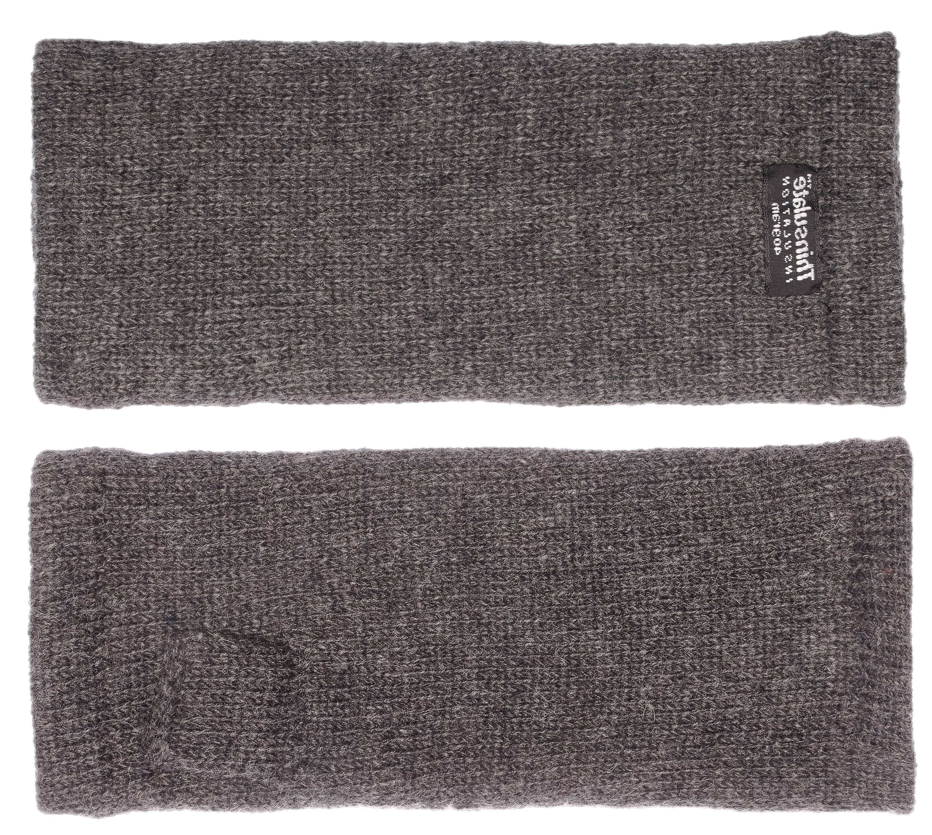 EEM Damen Strickhandschuhe Pulswärmer, weiche Wolle, Thinsulate Thermofutter, praktisches Daumenloch