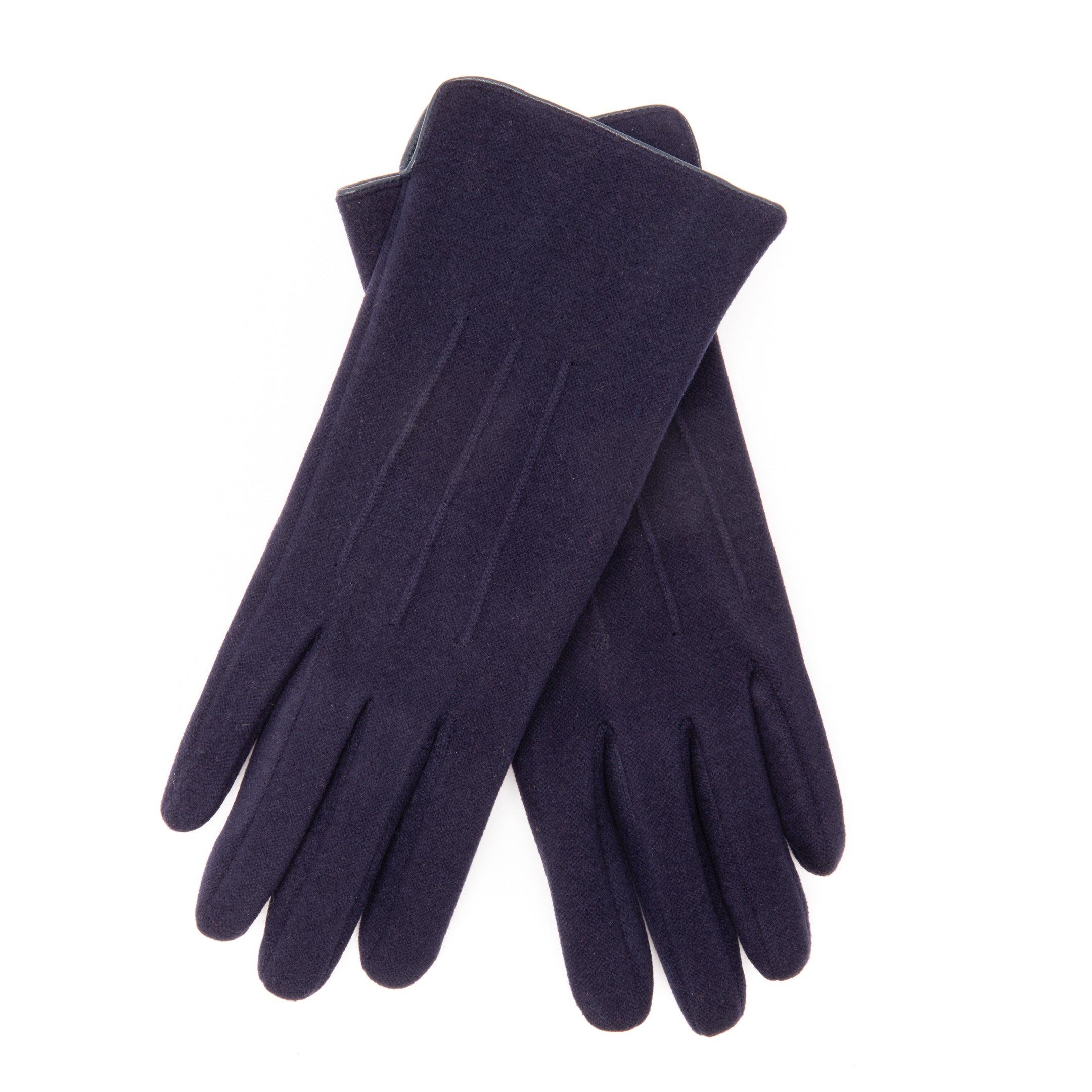 EEM Damenhandschuhe 100% vegan, elastisches Jerseymaterial, Touchfunktion, kuscheliges Teddyfleece Futter