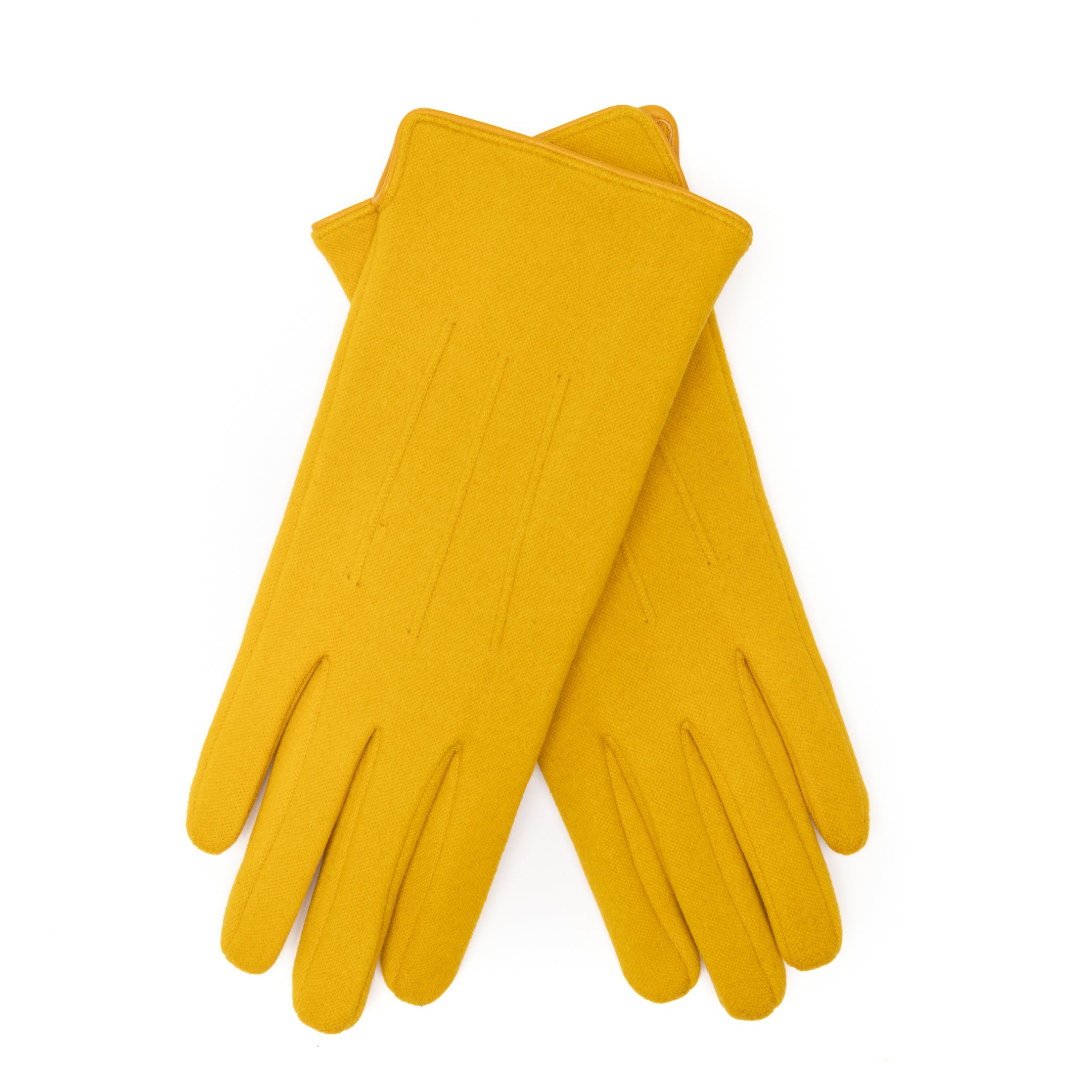 EEM Damenhandschuhe 100% vegan, elastisches Jerseymaterial, Touchfunktion, kuscheliges Teddyfleece Futter