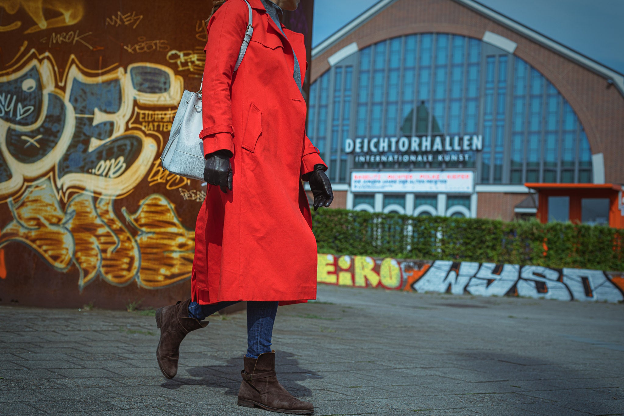 EEM Damen Lederhandschuhe weiches italienisches Leder, Ziernähte, Fleecefutter